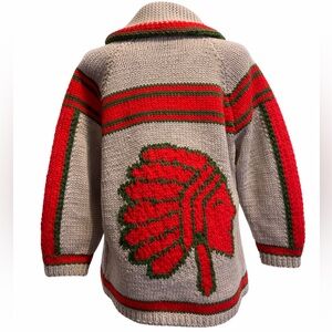Vintage Cowichan sweater native 1950’s